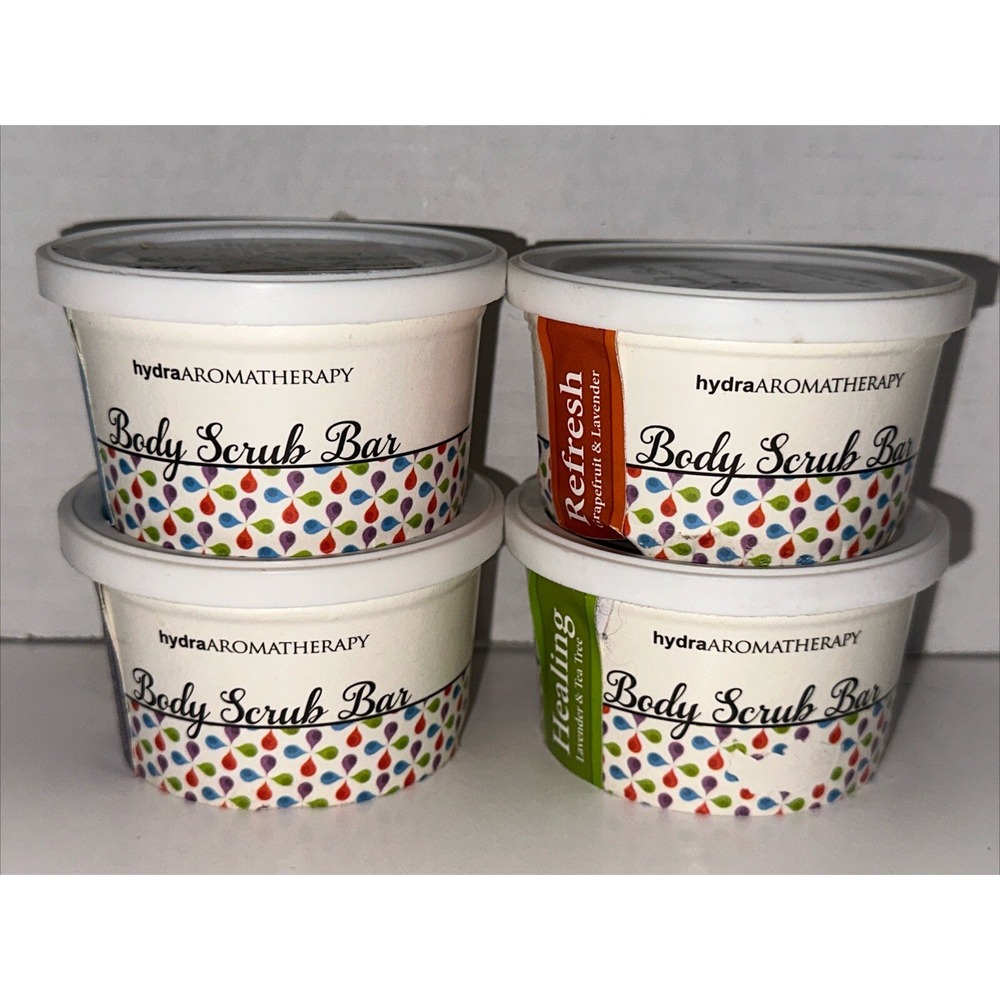 HydraAromatherapy Wellness Collection Body Scrub Bar Lot Of 4 Hydra Aromatherapy